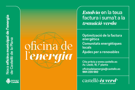 Castelló iniciarà l'1 de febrer la primera Oficina de l'Energia