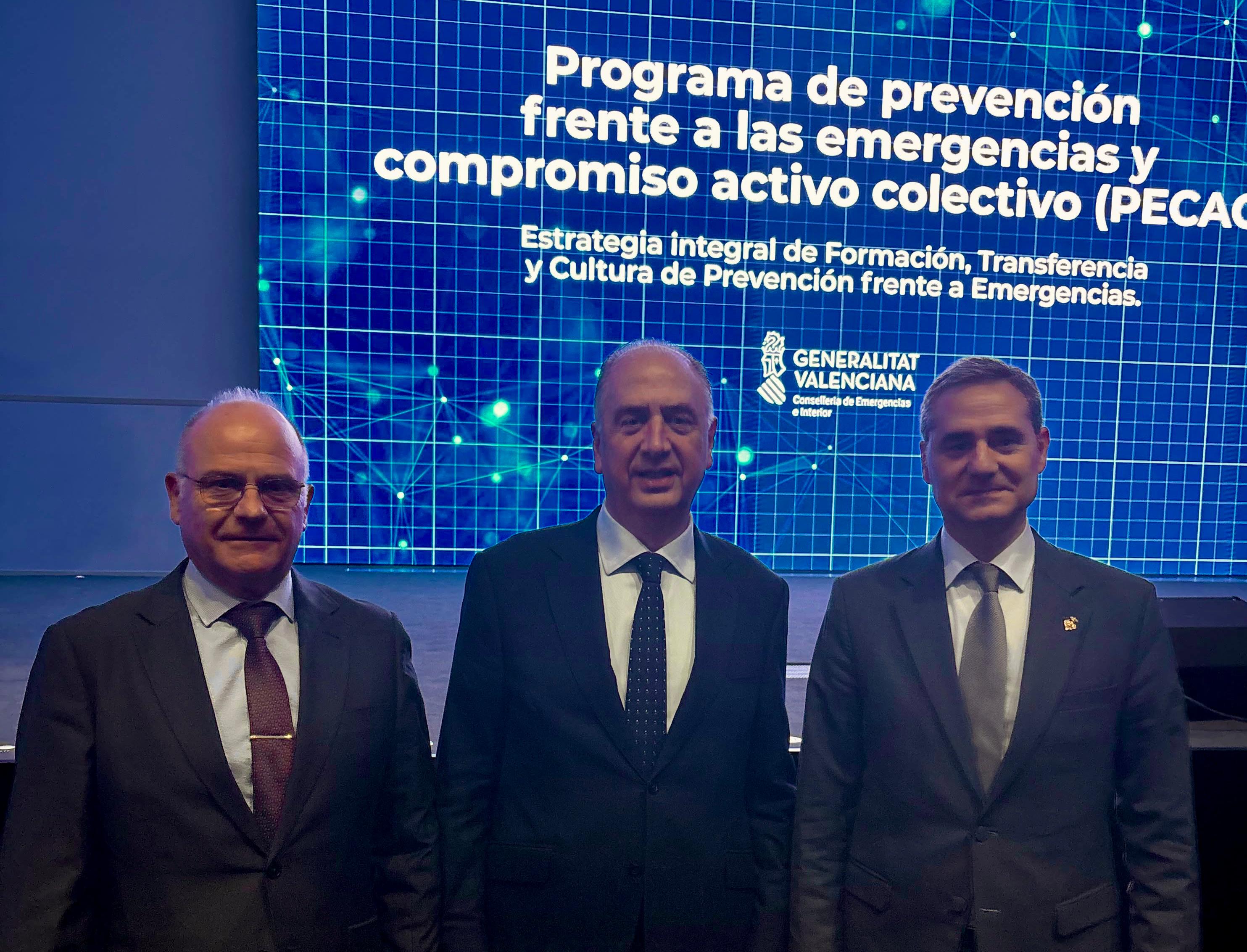 Ortolá assistix a València a la presentació del programa PECAC per a formar a la ciutadania en prevenció i resposta davant emergències