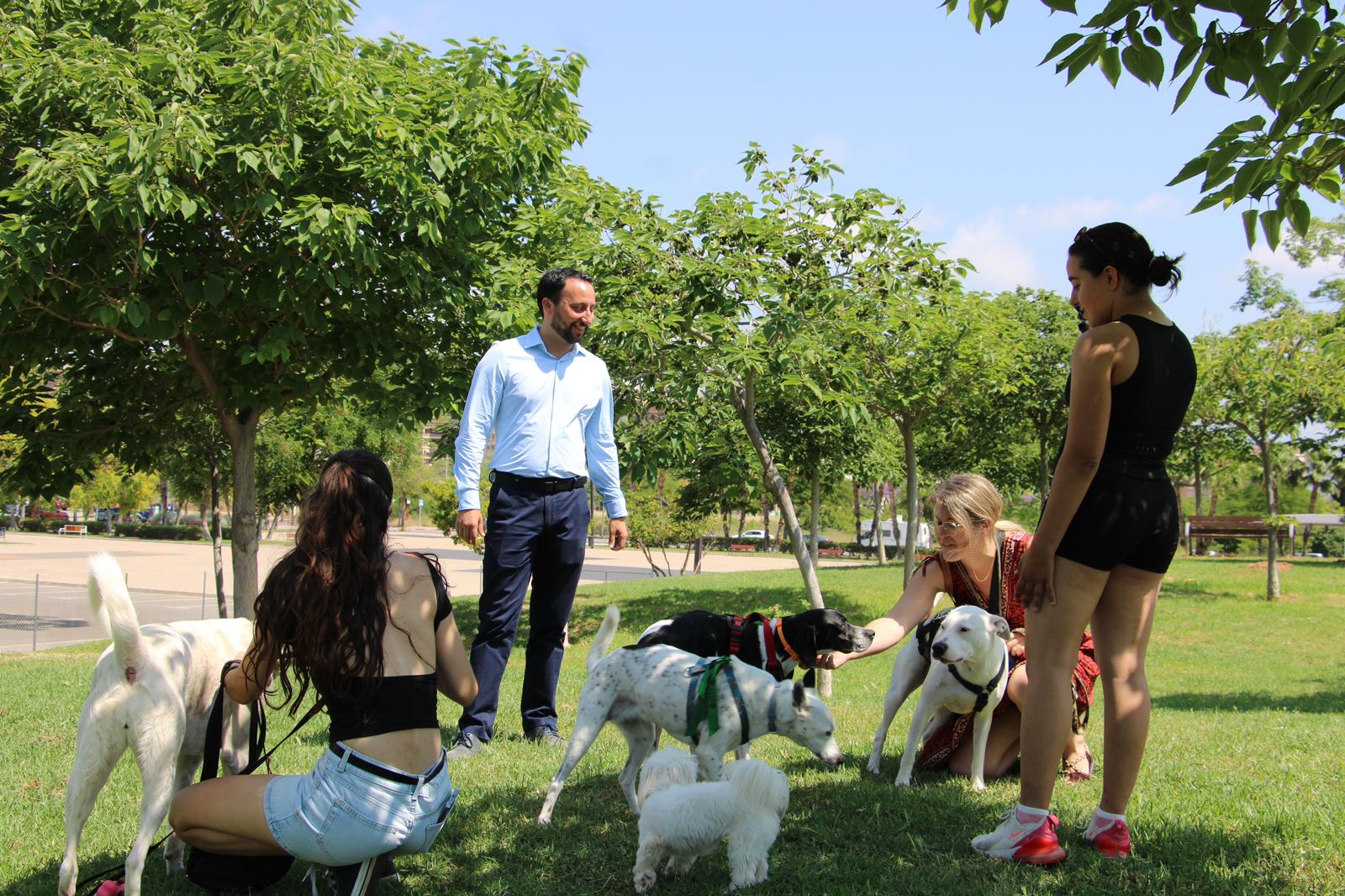 Castelló estrena una nova zona d'esplai caní més integrada i natural al costat del Palau de la Festa