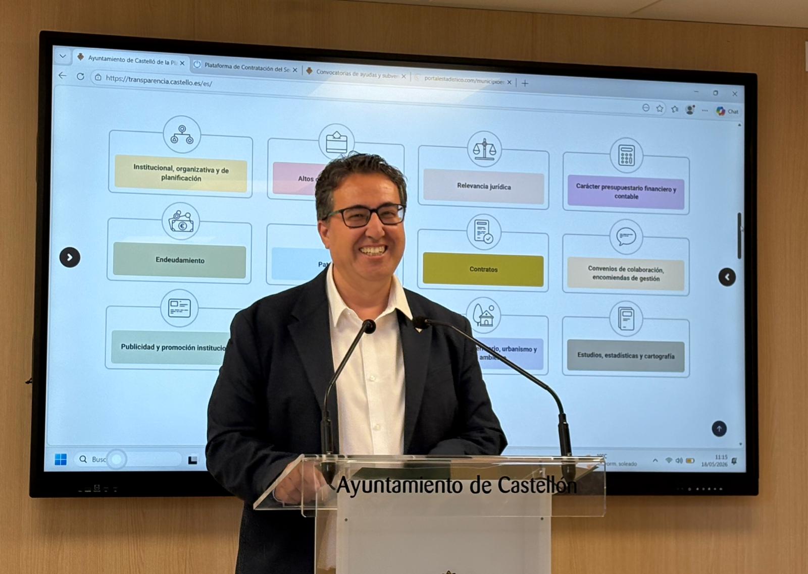 Castelló presenta el seu nou Portal de Transparència per a acostar la gestió municipal a la ciutadania