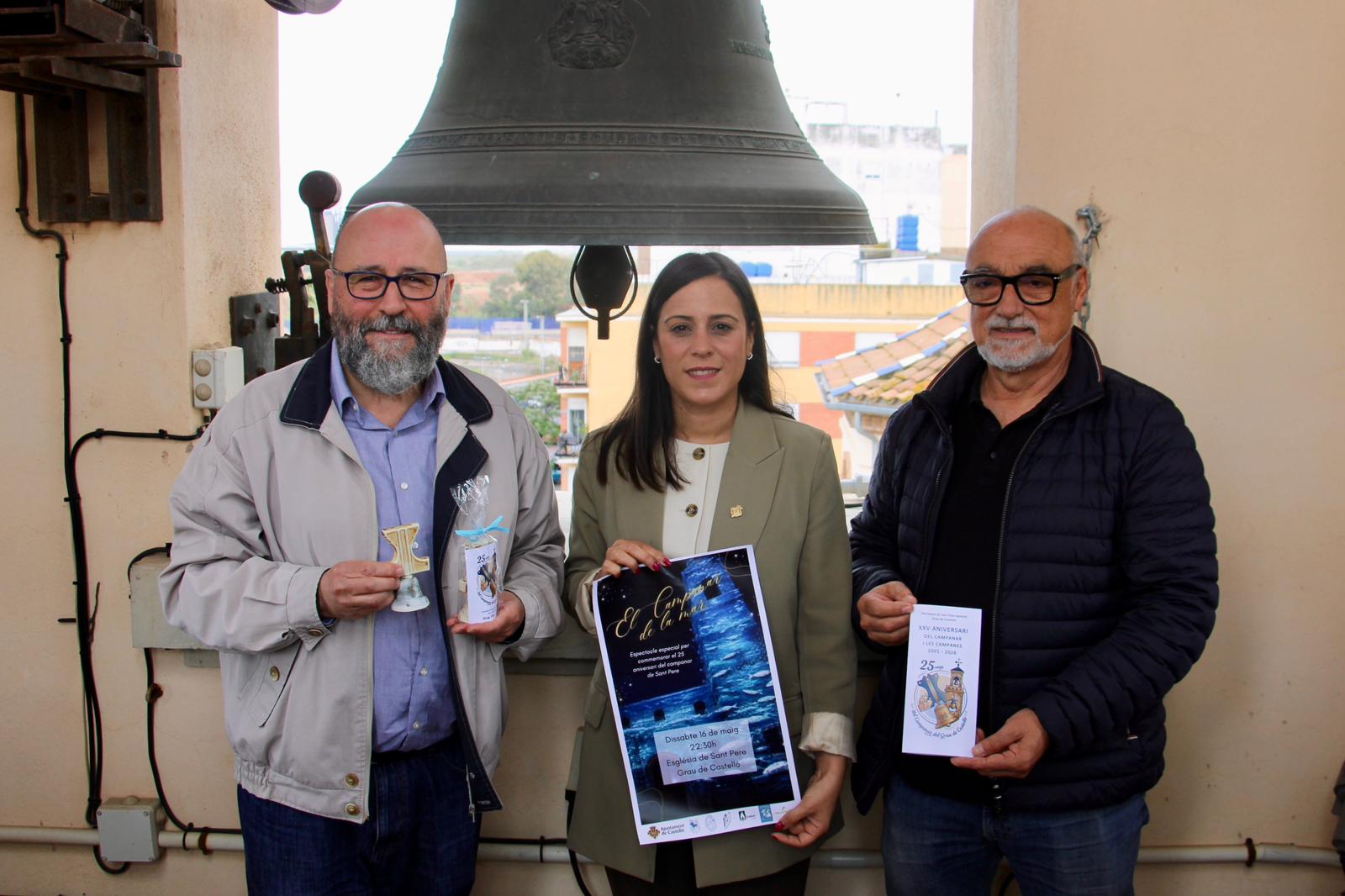 El Grau commemora els 25 anys del Campanar de la parròquia de Sant Pere amb una programació especial del 9 de maig al 4 de juliol