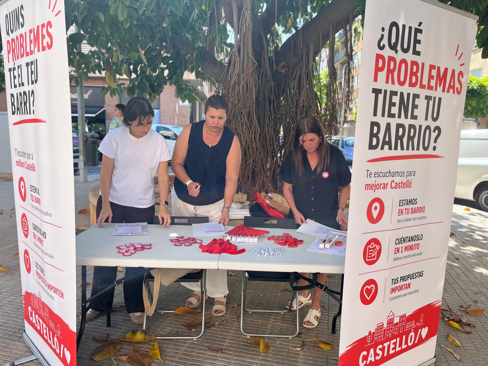 El PSPV prem l'opinió de la ciutadania en els barris de Castelló per a escoltar les seues propostes