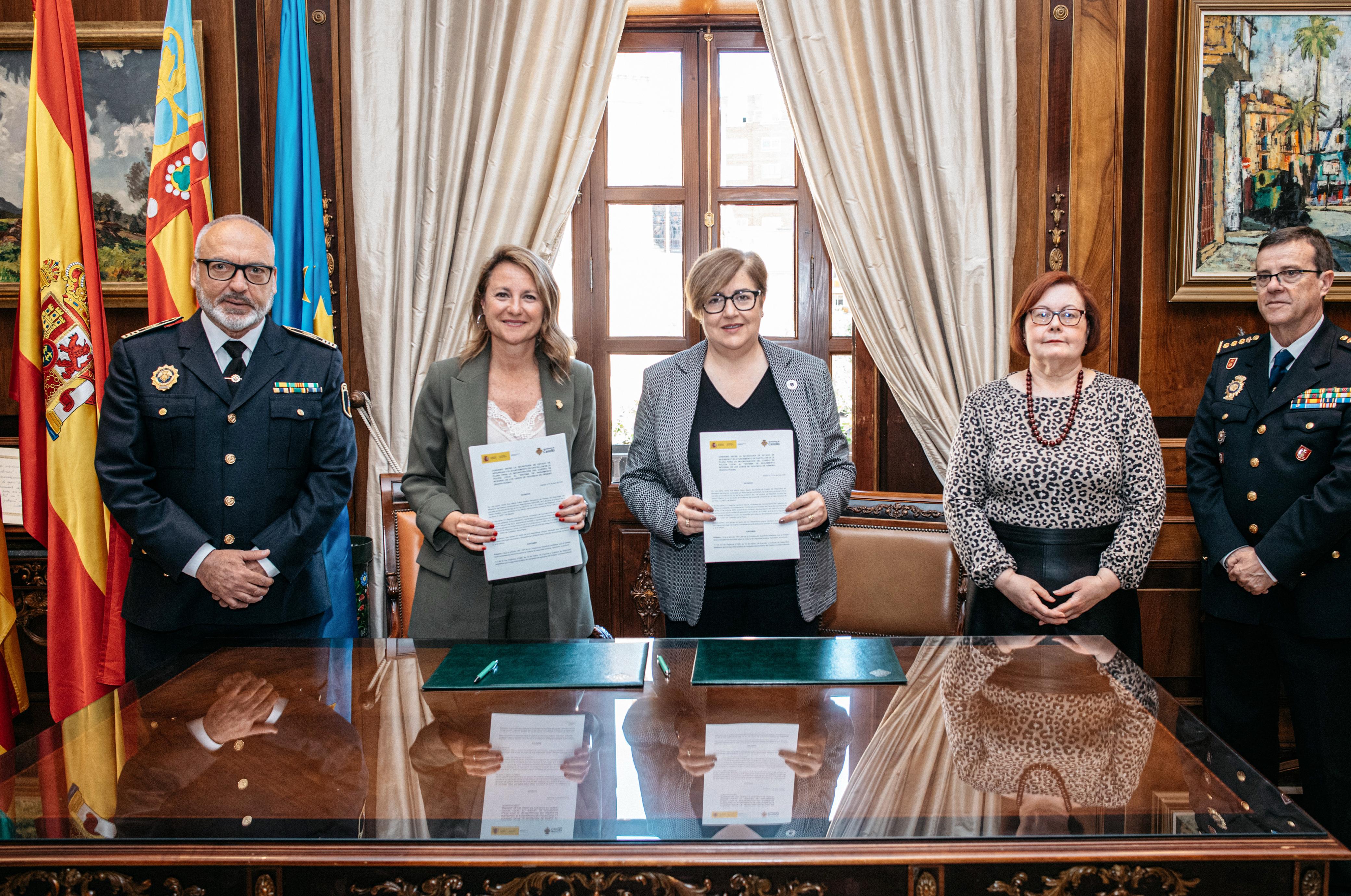 Castelló renova fins a 2030 el conveni amb la Secretaria d'Estat de Seguretat per a reforçar la col·laboració enfront de la violència de gènere