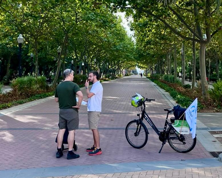 Castelló informa a peu de carrer de la nova ordenança de mobilitat sostenible en el Dia Mundial sense Cotxes