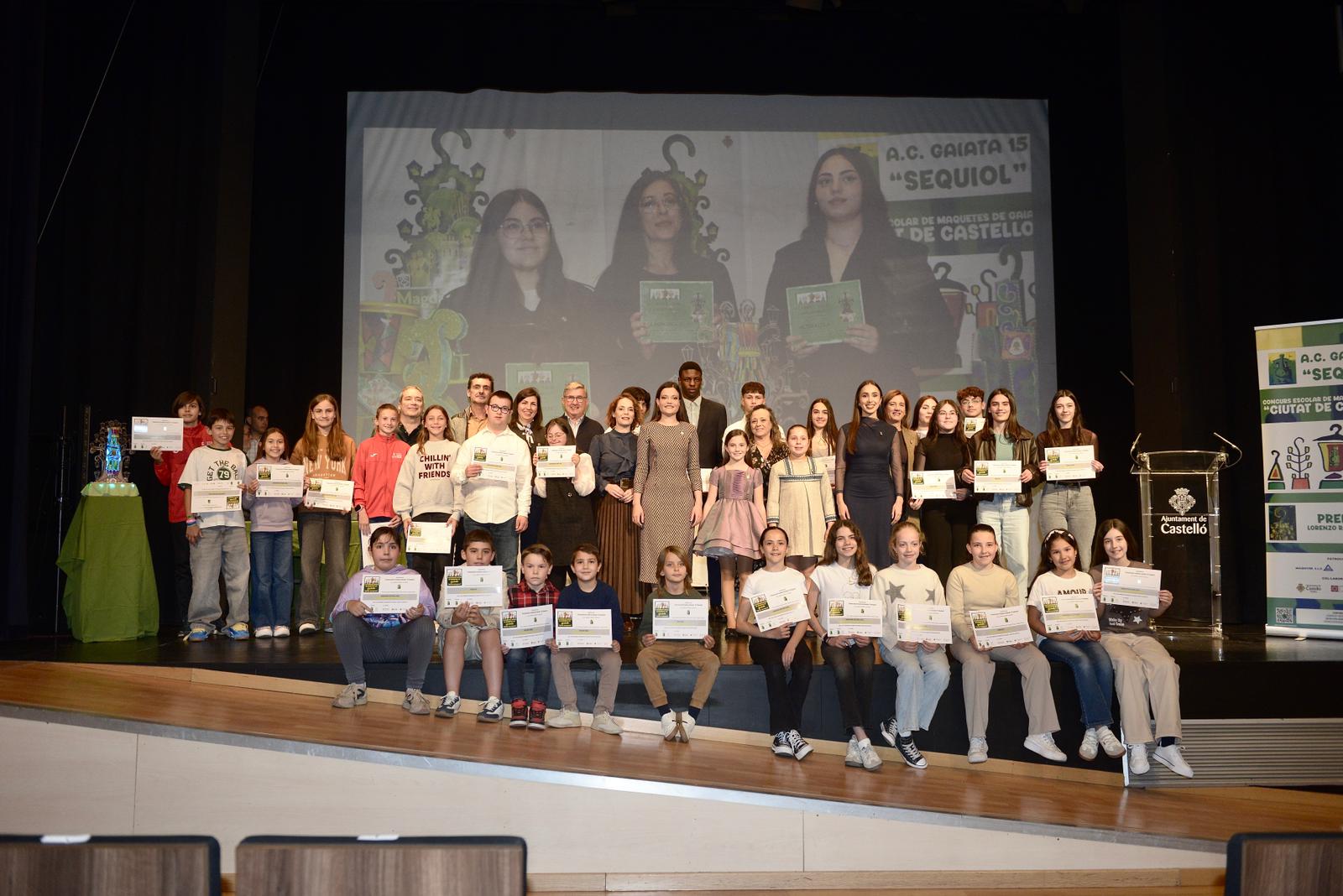 El Teatre del Raval – Rafa Lloret acull el lliurament de premis del XXIII Concurs Escolar de Maquetes de Gaiata ‘Ciutat de Castelló’ premi Lorenzo Ramírez