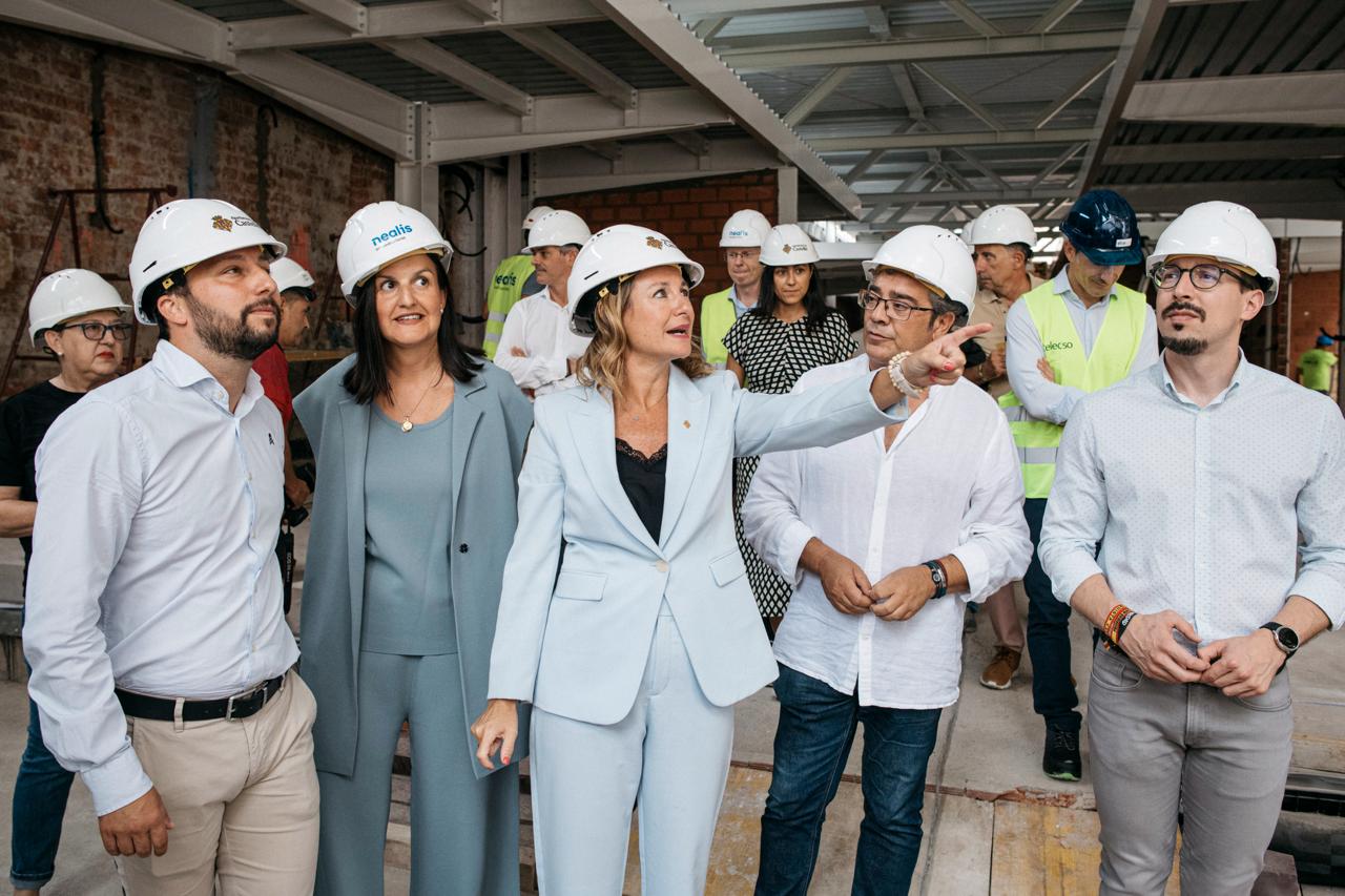 Begoña Carrasco destaca que les obres del Mercat Central avancen a bon ritme i aconsegueixen el 60% d'execució