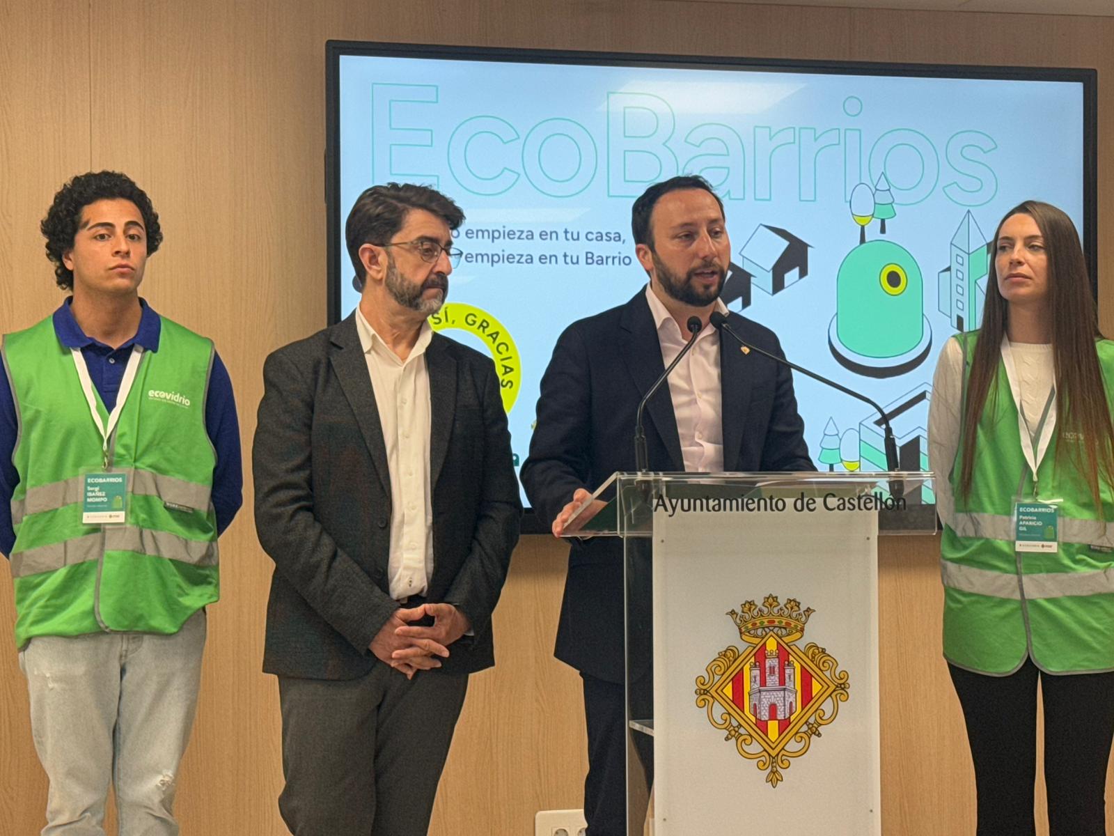Castelló impulsa al costat d´Ecovidrio la campanya Ecobarrios que actuarà sobre 21.500 habitatges i arribarà a 38.700 persones