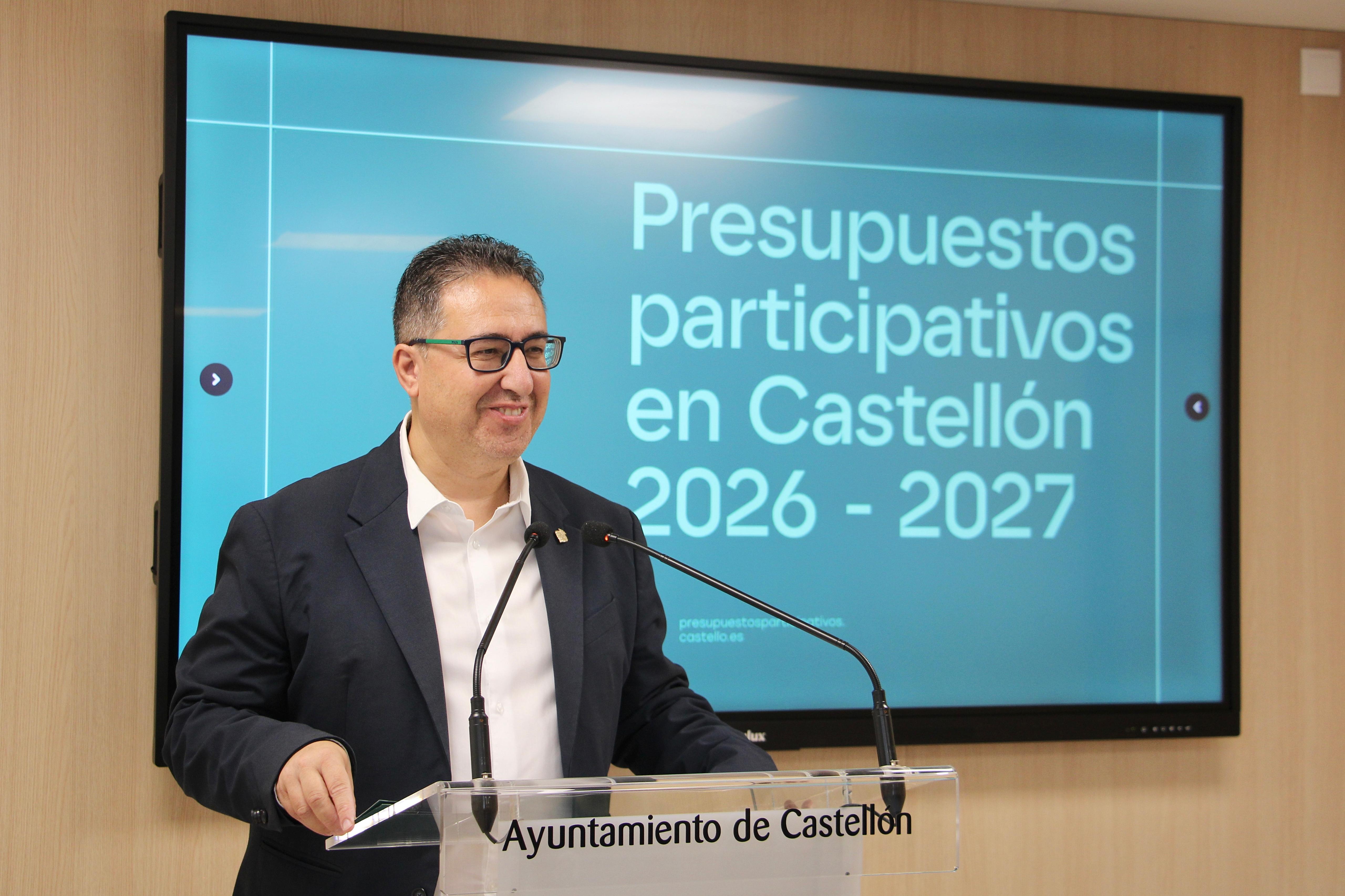 Cabañero anuncia nova convocatòria de Pressupostos Participatius el 15 d'octubre “per a invertir 1 milió d'euros en el que demanen els castellonencs”
