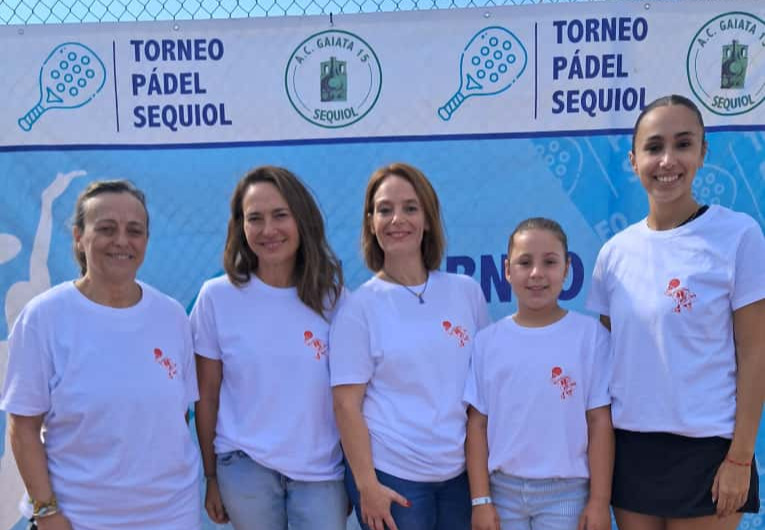 Les regidores d'Esports i Festes participen en la IV edició del Torneig solidari de Pàdel de la Gaiata Sequiol en favor de AFANIAS