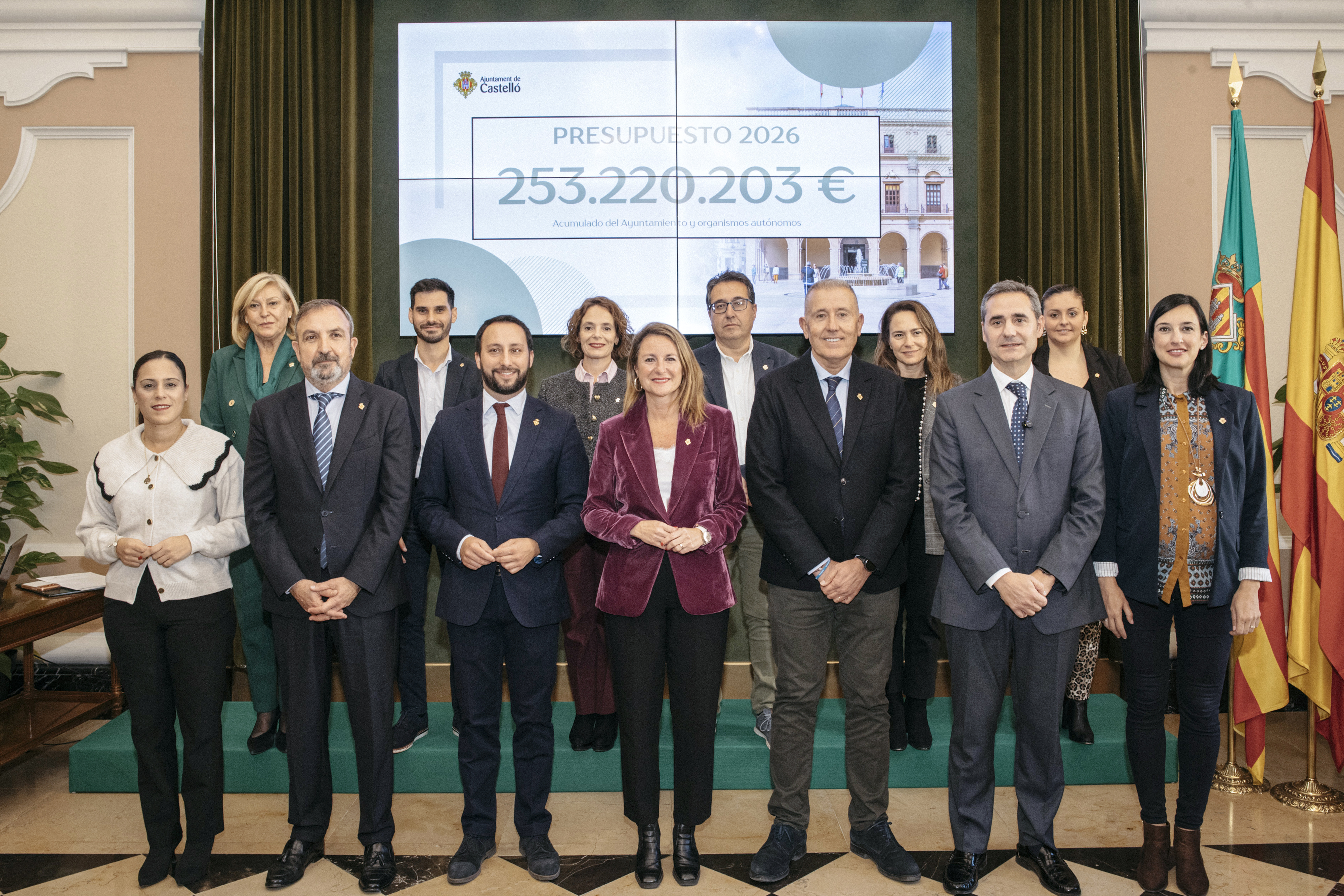 Castelló presenta un pressupost per a 2026 de més de 253 milions amb habitatge, ocupació, baixada d'impostos, seguretat, neteja i mobilitat com a pilars principals