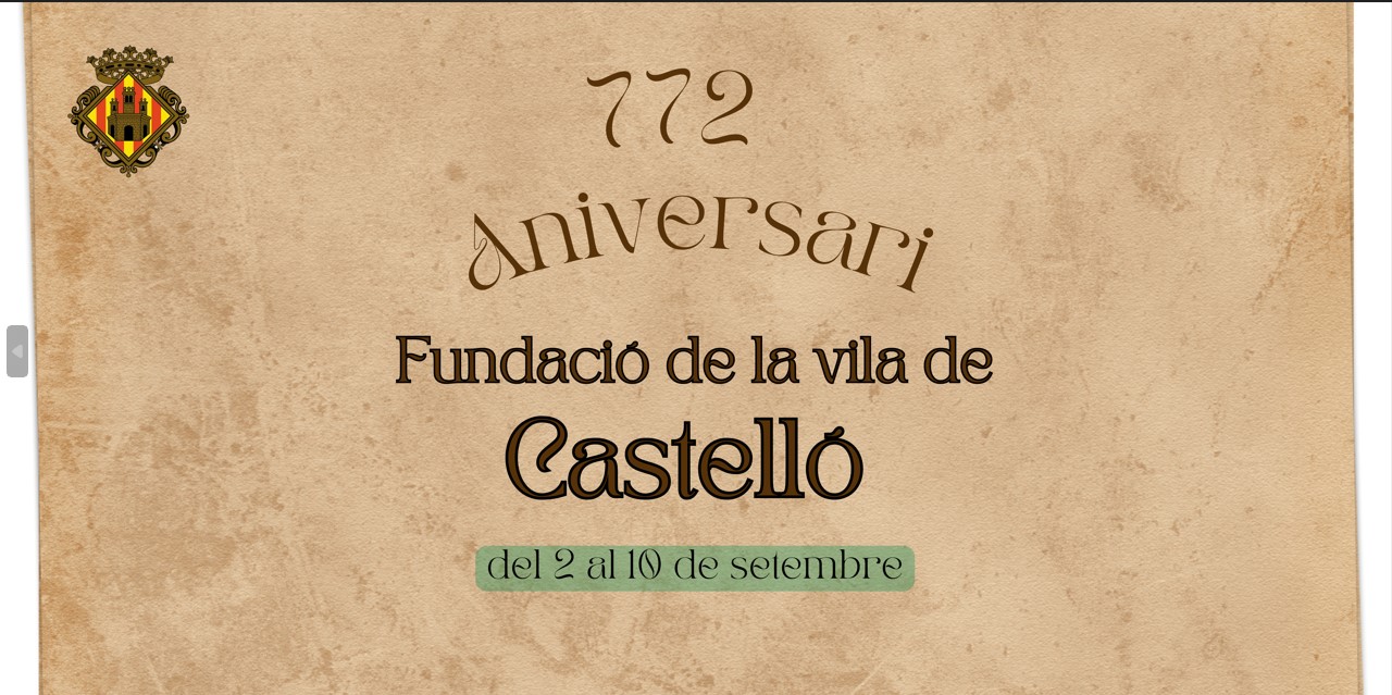 Programació 772 Aniversari vila de Castelló