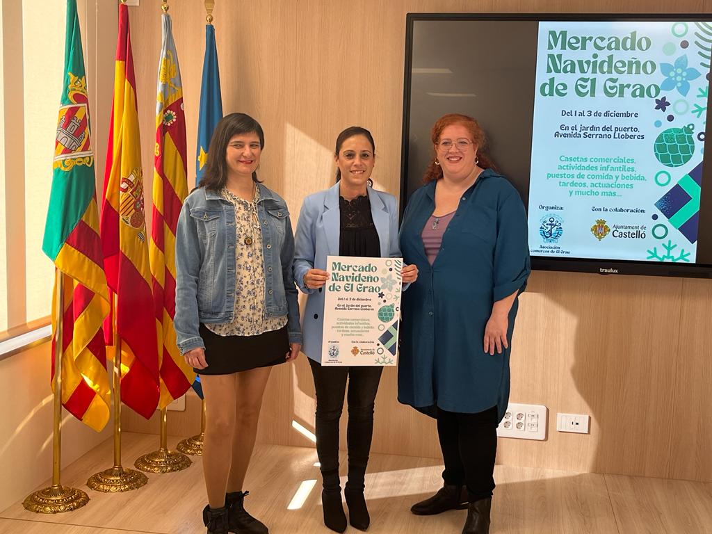 L'Ajuntament de Castelló impulsa una nova edició del Mercat Nadalenc del Grau en suport al comerç local